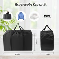 Geantă de depozitare mare AiQInu 150L din material Oxford 420D, cutie de depozitare pliabilă pentru sub pat cu mâner, impermeabilă pentru pilote, pături, perne și saltele 3