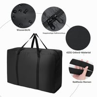 Geantă de depozitare mare AiQInu 150L din material Oxford 420D, cutie de depozitare pliabilă pentru sub pat cu mâner, impermeabilă pentru pilote, pături, perne și saltele 2