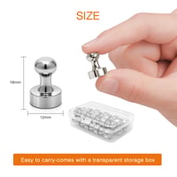 AiQInu 24 ks silných malých neodýmových magnetov, 12x16 mm extra silné kužeľové magnety na magnetickú tabuľu a chladničku, strieborné 4