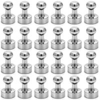 AiQInu 24 ks silných malých neodýmových magnetov, 12x16 mm extra silné kužeľové magnety na magnetickú tabuľu a chladničku, strieborné 1