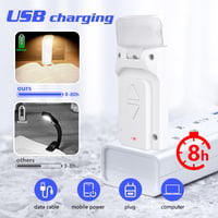 AiQInu LED svjetlo za čitanje s kopčom, USB punjiva lampa za čitanje u krevetu, 3 temperature boje i 5 razina svjetline, prijenosna lampa za knjige 4