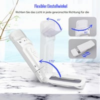 AiQInu LED svjetlo za čitanje s kopčom, USB punjiva lampa za čitanje u krevetu, 3 temperature boje i 5 razina svjetline, prijenosna lampa za knjige 6