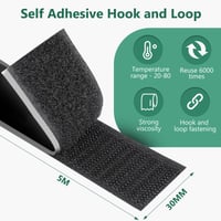 Samolepiaca suchý zips páska AiQInu 5 m x 30 mm, silná obojstranná upevňovacia páska na textil a DIY projekty, systém háčik a slučka 2