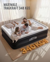Airefina 2 személyes öntöltő felfújható légágy beépített pumpával, 3 perc alatt, kemping és vendégágy 203 x 152 x 46 cm 2