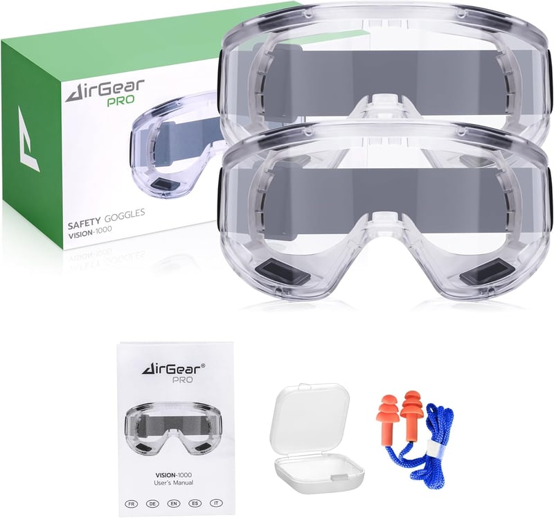 AirGearPro Vision-1000 Védőszemüveg Antibeschlag Munkavédelemhez