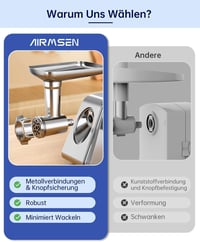 AIRMSEN 5 az 1-ben Elektromos Húsdaráló Paradicsom Préselt Multifunkciós Gép 6