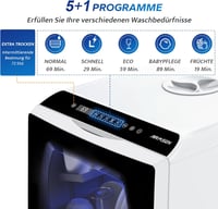AIRMSEN Asztali Mosogatógép 5+1 Program LED Kijelző Fehér-Fekete 3