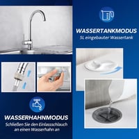 AIRMSEN Asztali Mosogatógép 5+1 Program LED Kijelző Fehér-Fekete 4
