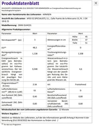AIRMSEN Asztali Mosogatógép Mini 37x50cm Víztartállyal 9 Program 360° Permetezés Fehér 8