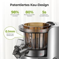 AIRMSEN Lassú Gyümölcscentrifuga 82mm Nyílással, 450W BPA-Mentes Hidegprés Gyümölcs és Zöldség Préshez 3