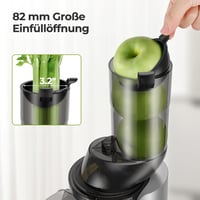 AIRMSEN Lassú Gyümölcscentrifuga 82mm Nyílással, 450W BPA-Mentes Hidegprés Gyümölcs és Zöldség Préshez 2