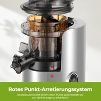 AIRMSEN Lassú Gyümölcscentrifuga 82mm Nyílással, 450W BPA-Mentes Hidegprés Gyümölcs és Zöldség Préshez 6