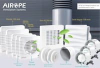 Airope 100 mm Páraérzékelős Ventilátor Visszacsapó Szeleppel, Szúnyoghálóval, 7W, Csendes Fürdőszoba Konyha Wc Szellőztetéshez 7