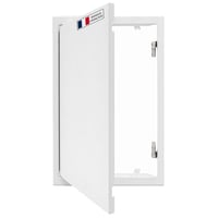 Airope 300x600 mm Biele oceľové revízne dvierka s posuvným mechanizmom a západkou, na strop a stenu, otváranie vľavo/vpravo, pre vodomery, vane a potrubia 7