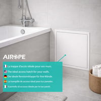 Airope 300x600 mm Biele oceľové revízne dvierka s posuvným mechanizmom a západkou, na strop a stenu, otváranie vľavo/vpravo, pre vodomery, vane a potrubia 5