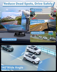 Airpuxem 2K Tolatókamera 5 Colos Monitorral - Fúrás Nélküli, IP69 Vízálló, Éjjellátó Funkció, Egyszerű Telepítés, 12V, SUV/Pickup/Lakóautó K 6