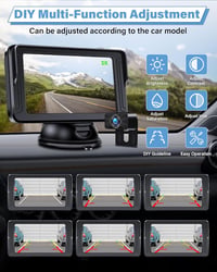 Airpuxem 2K Tolatókamera 5 Colos Monitorral - Fúrás Nélküli, IP69 Vízálló, Éjjellátó Funkció, Egyszerű Telepítés, 12V, SUV/Pickup/Lakóautó K 7