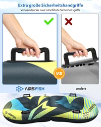 AirsFish Felfújható Hócsúszda Vonókötelel, Téli Száncsalád Sporthoz 3