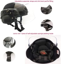Taktická airsoftová prilba MICH 2000 s držiakom na NVG a ochrannou maskou proti vandalizmu na paintball, CS a outdoorové hry pre dospelých 6
