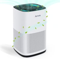 AIRTOK AP1001 Légtisztító, 75m² Területre, HEPA Szűrővel, 99,97% Füst és Szageltávolítás, Ózónmentes, Érintésvezérlés, 25dB Csendes Működés 1