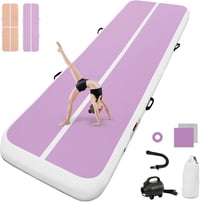 airtrack matte Lila felfújható torna ugrószőnyeg elektromos pumpával 10 vagy 20 cm magas 2/3/4/5/6 m hossz tornához jógához kempinghez 1
