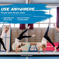AirTrack Nordic Carbon Felfújható Tornaszőnyeg 300 x 150 x 15 cm Légszivattyúval Tornához Cheerleadinghez 5