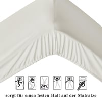 Aisbo napínacia plachta 180x200 cm na kontinentálnu posteľ, béžová, prémiové mikrovlákno, vhodná aj na vodné postele, výška okraja 40 cm, mäkký chránič matraca 5