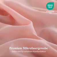 Súprava posteľnej bielizne z mikrovlákna Aisbo, 4-dielna, 135x200 cm, ružovo-sivá obojstranná, 2 obliečky na prikrývku so zipsom, 2 obliečky na vankúš 80x80 4