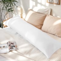 Aisbo obliečka na vankúš na spanie na boku 145x40 cm biela 2 ks – Mäkká obliečka na vankúš z mikrovlákna so zipsom pre spánok na boku 5
