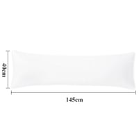 Aisbo obliečka na vankúš na spanie na boku 145x40 cm biela 2 ks – Mäkká obliečka na vankúš z mikrovlákna so zipsom pre spánok na boku 7