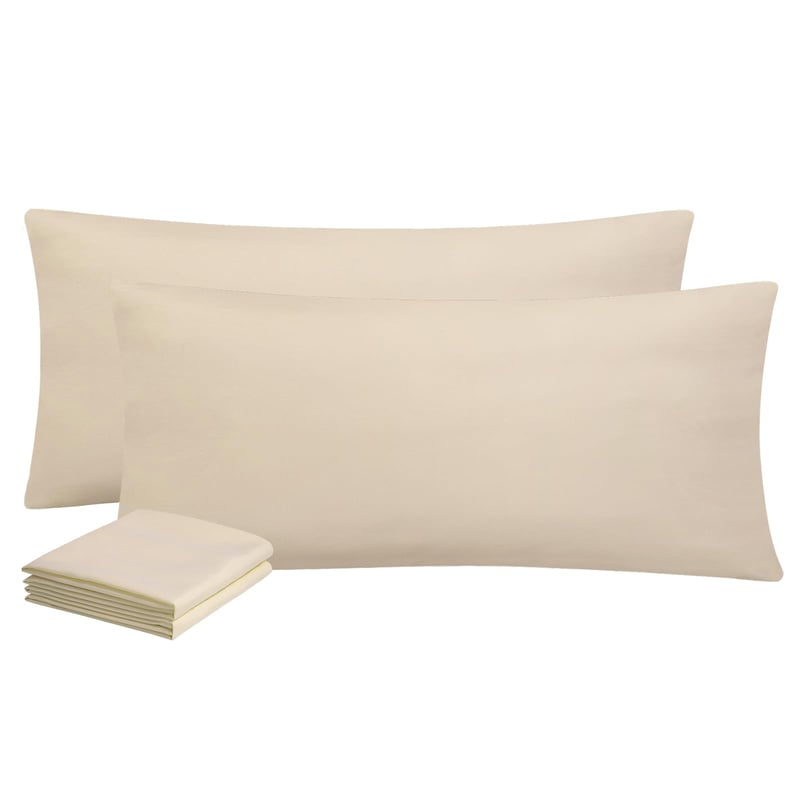 Aisbo Obliečka na vankúš 40x80 cm 2 ks – Khaki obliečka z mikrovlákna so zipsom, Oeko-Tex, mäkká a nežehlivá