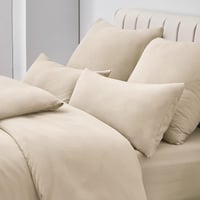 Aisbo Obliečka na vankúš 40x80 cm 2 ks – Khaki obliečka z mikrovlákna so zipsom, Oeko-Tex, mäkká a nežehlivá 3