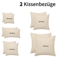 Aisbo Obliečka na vankúš 40x80 cm 2 ks – Khaki obliečka z mikrovlákna so zipsom, Oeko-Tex, mäkká a nežehlivá 6