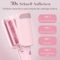 AISEELY 32 mm Hullámosító Hajvasaló - Tripla Hordó Beach Waves Hajgöndörítő, Állítható Hőmérséklet, Hővédelem, Minden Hajtípusra 2