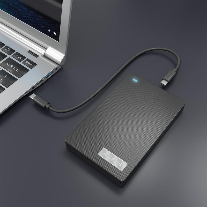 AISENS ASE-2541B Külső Merevlemez USB 3.0 Hordozható Adattárolás