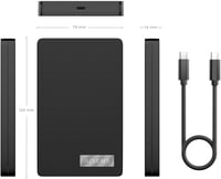 AISENS ASE-2541B Külső Merevlemez USB 3.0 Hordozható Adattárolás 5