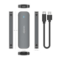 Carcasă HDD externă AISENS ASM2-006GRY M.2 NGFF SATA USB 3.1 GEN1 Gri 4