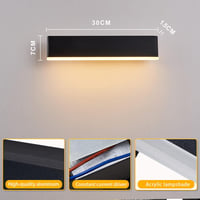 Aiskdan LED fali lámpa 360° forgatható 7W meleg fehér 3500K 31cm 3