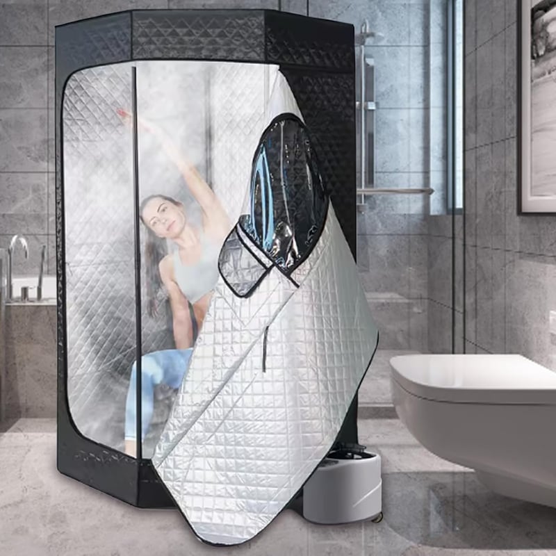 Aisny 1200W Hordozható Szaunakabin Gőzgenerátorral 180cm Időzítő 9 Fokozat
