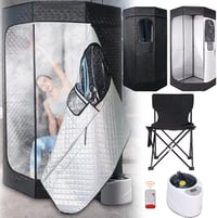 Aisny 1200W Hordozható Szaunakabin Gőzgenerátorral 180cm Időzítő 9 Fokozat 1