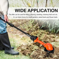 Motocoasă/sapă electrică cu acumulator Aisny 21 V, 2 acumulatori de 3000 mAh, mâner 1,3 m, 4 lame metalice, lățime de lucru 10 cm, adâncime de lucru 10 cm 9