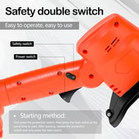 Motocoasă/sapă electrică cu acumulator Aisny 21 V, 2 acumulatori de 3000 mAh, mâner 1,3 m, 4 lame metalice, lățime de lucru 10 cm, adâncime de lucru 10 cm 7