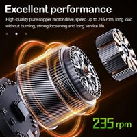 Motocoasă/sapă electrică cu acumulator Aisny 21 V, 2 acumulatori de 3000 mAh, mâner 1,3 m, 4 lame metalice, lățime de lucru 10 cm, adâncime de lucru 10 cm 5