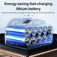 Motocoasă/sapă electrică cu acumulator Aisny 21 V, 2 acumulatori de 3000 mAh, mâner 1,3 m, 4 lame metalice, lățime de lucru 10 cm, adâncime de lucru 10 cm 4