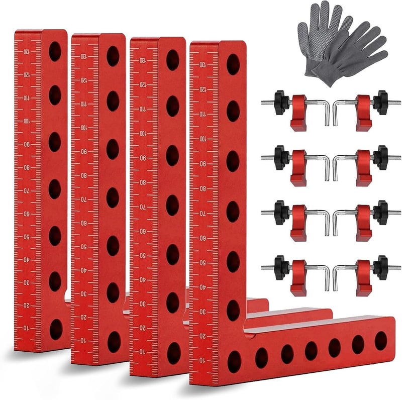 Aisny 4 db 90 fokos szögklemm 14 cm fafaragáshoz és DIY projektekhez