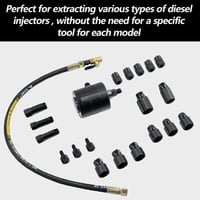 Aisny Pneumatikus Injektor Kihúzó Készlet 19 Adapterrel - Dízel Befecskendezőkhöz, Common Rail CDI Rendszerekhez, Bosch, Delphi, Denso, Siem 4