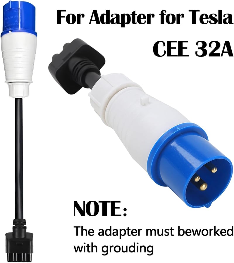 Aisny Tesla adapter 32A CEE 3 pólusú töltőkábel Model S/3/X/Y 220-250V