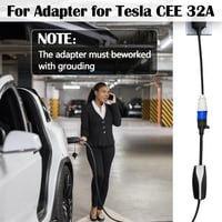 Aisny Tesla adapter 32A CEE 3 pólusú töltőkábel Model S/3/X/Y 220-250V 2