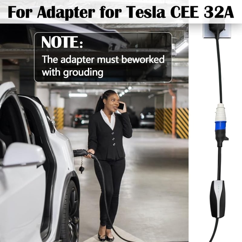 Aisny Tesla adapter 32A CEE 3 pólusú töltőkábel Model S/3/X/Y 220-250V