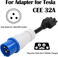 Aisny Tesla adapter 32A CEE 3 pólusú töltőkábel Model S/3/X/Y 220-250V 6